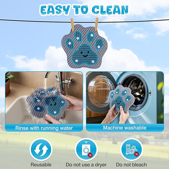 Ray Hot Tub Scum Absorber - Reusable Stingray Floating Spa Sponge & Oil Remover with Optional Tether - Washable Devilfish Oil Absorbing Sponge for Jacuzzi, Pool, and Bath (Paw 1 Pack)