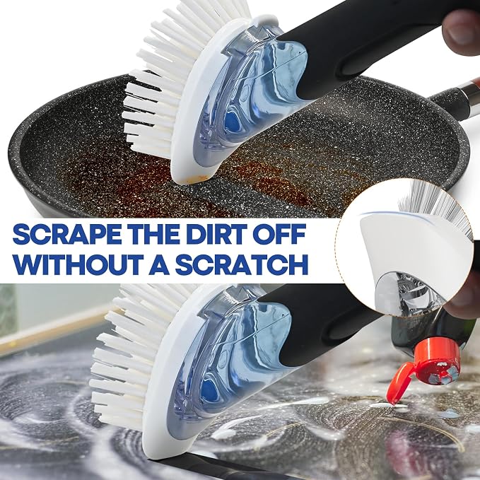 Soap Dispensing Dish Brush + Sponge Brush Refills