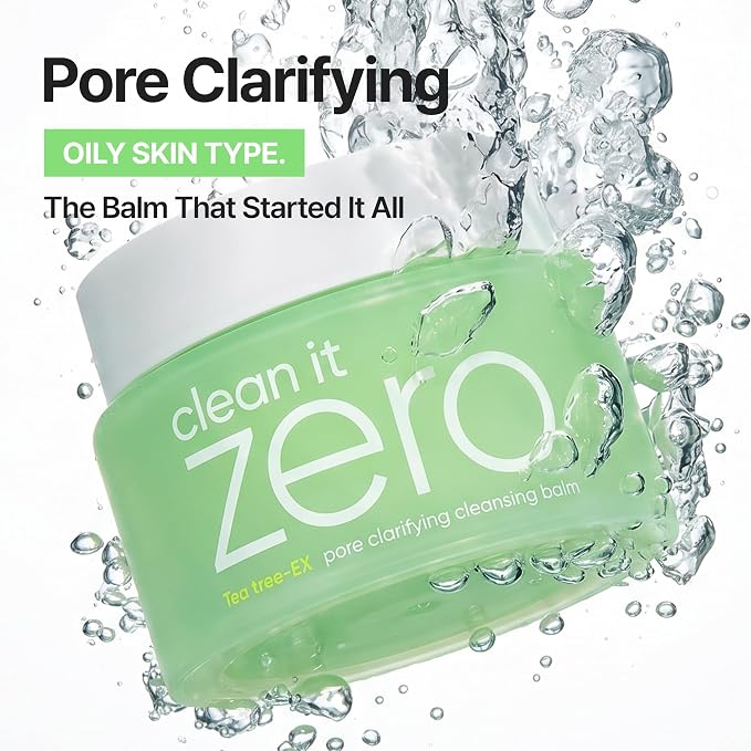 BANILA CO Clean it Zero Pore Clarifying Cleansing Balm | Korean Makeup Remover, Cleansing Oil, Facial Cleanser for Oily and Acne Prone Skin | Vegan | Made with AHA-PHA & Tea Tree (180ml / 6.08 fl.oz)
