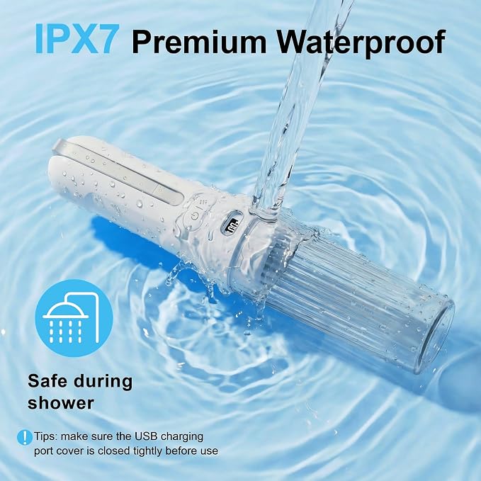 Electric Portable Bidet for Home & Daily Use, Whisper-Quiet Handheld Sprayer with 3 Pressure Modes, 1600mAh USB-C Rechargeable, IPX7 Waterproof (White)