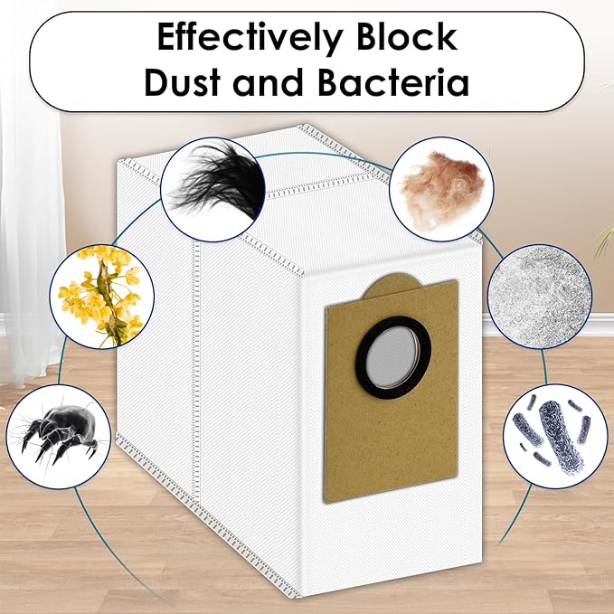 (20 Pack) M3 Replacement Parts Compatible with Lefant M3 Robot Vacuum Cleaner, 1 Roller Brush, 6 Side Brushes, 5 Dust Bags, 5 HEPA Filters with Foam Filters, 3 Mop Pads, Accessories Kit