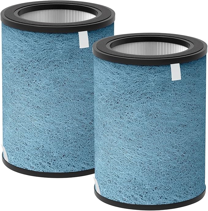HP302 HP202 HC502 Replacement Filter, Compatible with Shark HP200, HP300, HC500, UA & AP Series,3-in-1 H13 Grade True HEPA Filter,Part # HE2FKBAS,HE2FKBASMB,HE2FKPET,2 Pack