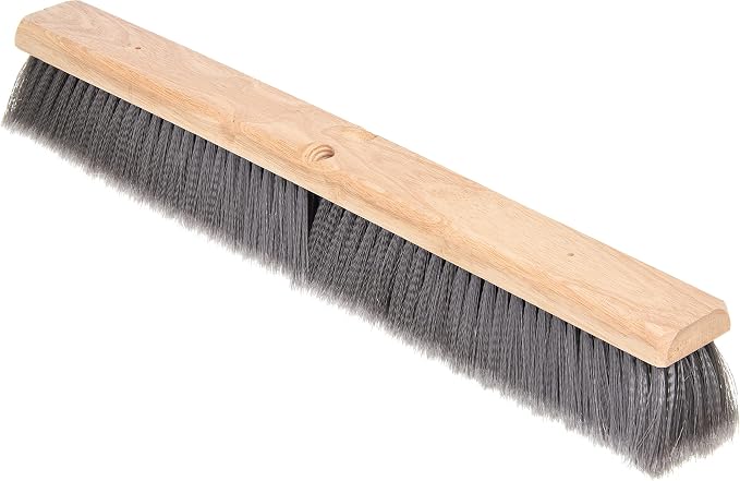 SPARTA 4501423 Flo-Pac Flagged Fine Floor Sweep, Polypropylene Bristles, 24" Block Size, 3" Bristle Trim, Gray (Case of 12)