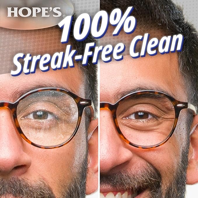 HOPE'S Perfect Glass Eyewear Cleaner - Eye Glass Cleaner for Glasses and Sunglasses - Anti Scratch and Anti Glare Lens Cleaner Spray, 4 Fl Oz, Pack of 1