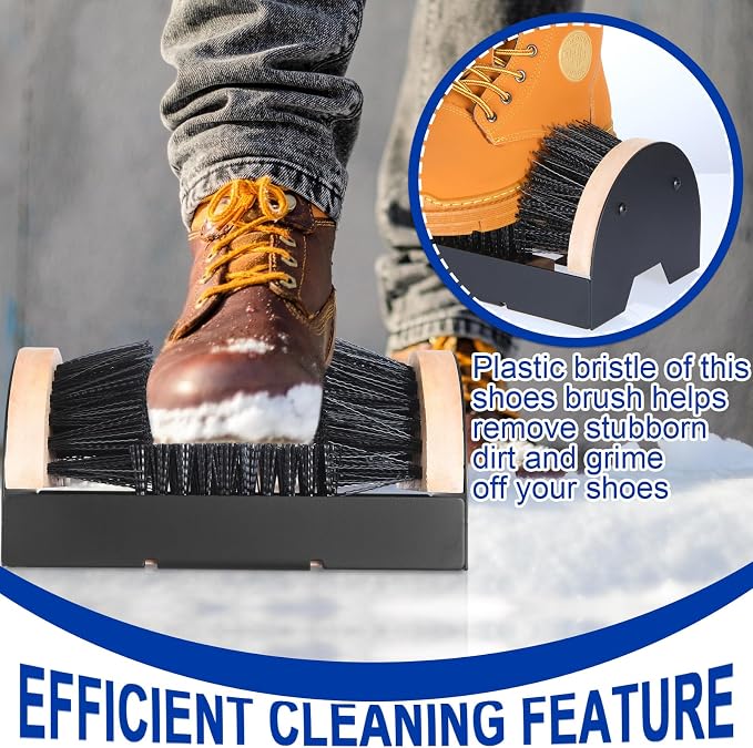 Sliner Boot Brush Scraper Outdoor Heavy Duty Shoe Cleaner Brush Boot Scraper for Sneaker Mud Cleaning Supplies(4 Pieces)