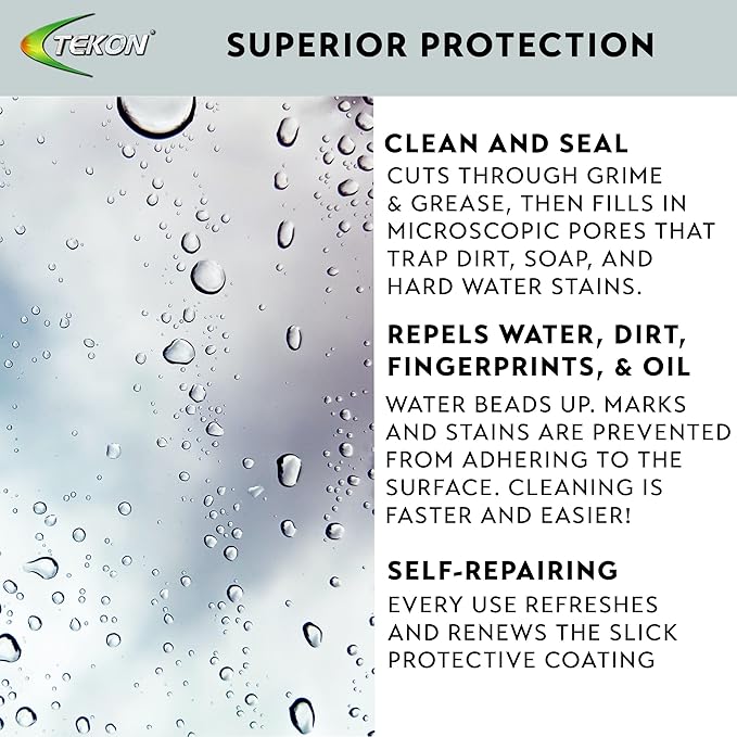 TEKON Repellant Wash® - 3 in 1 Clean, Seal, and Shine - Multi-Surface Cleaner Leaves Surfaces Resistant to Water, Oil, Dirt, and Fingerprints (32oz., 2 x 16oz)