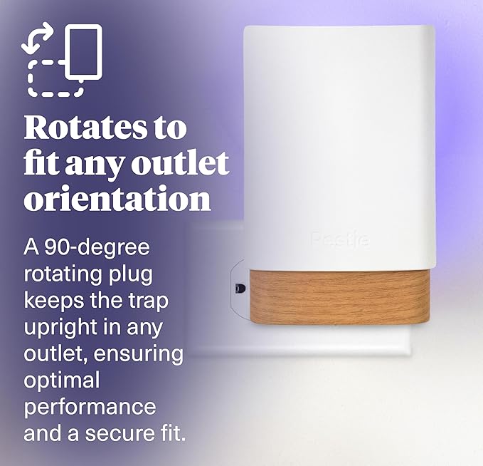 Pestie Fruit Fly Traps for Indoors – Indoor Fly Trap Plug in Light, Gnat Traps for House Indoor, Electric Bug Trap for Kitchen & Home, Plug-in Insect Trap for Fruit Flies (1 Device & 2 Cartridges)