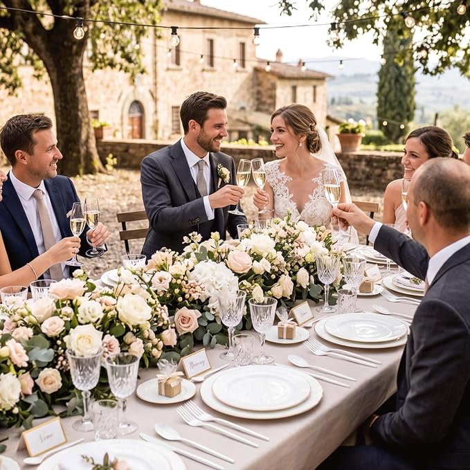 Supernal 180PCS White Plastic Silverware,White Utensils Set Disposable,Disposable Silverware Include 60 Forks,60 Knives,60 Spoons,Heavy Duty Party Cutlery for Birthday,Dinner,Wedding