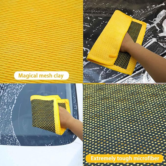 12 x 12 Inch Clay Towel Auto Detailing, Auto Detailing Clay Mitt 1 Pack 8.5x5.7 inches