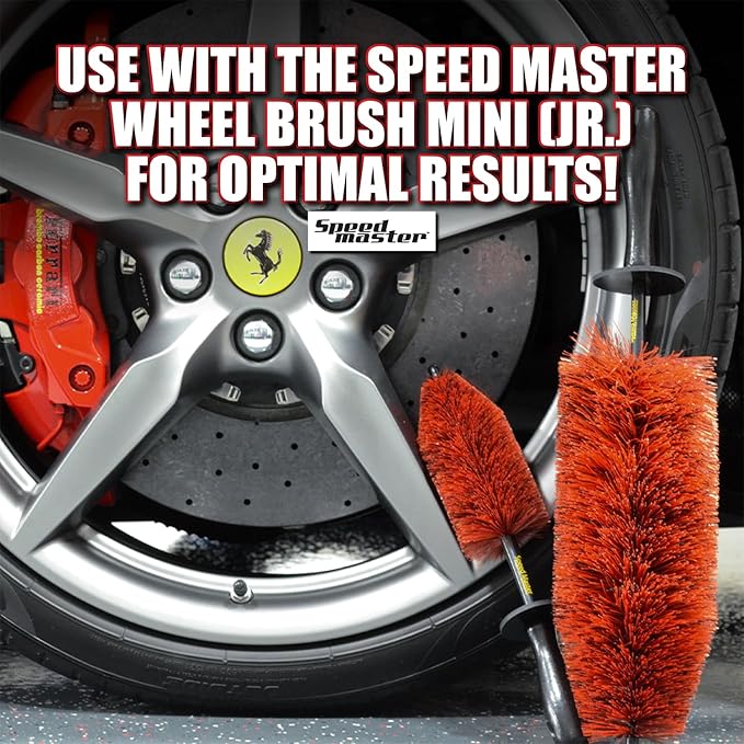 Speed Master Wheel Brush | Memory Foam Bristles | Safe on All Wheel Types | Clean Your Wheels with Ease!