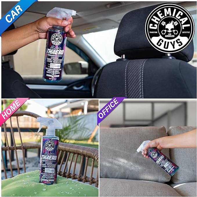 Chemical Guys HOL_996 Convertible Top Cleaner and Protectant Kit With SPI22616 HydroThread Ceramic Fabric Protectant & Stain Repellent (Works on Fabric, Carpet & Upholstery) 3 Item (16 fl oz)