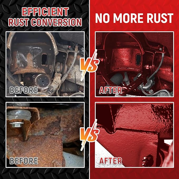 styleonme Water-based metallic paint, Anti-Rust Paint, Red 32 Fl Oz, Metal Primer & Preventive Coating, Rust Preventive Paint, Stop Rust and Corrosion Permanently (High-Gloss)