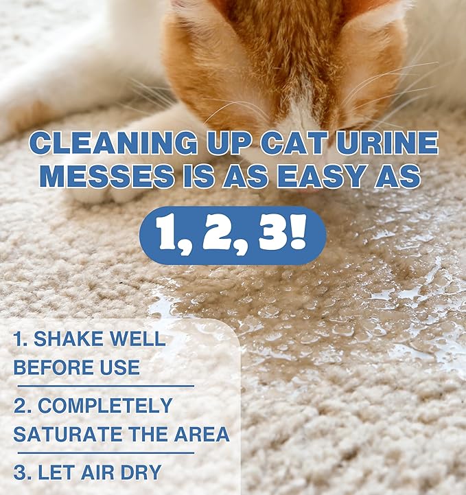 Instantly Cat Urine Odor Remover & Eliminator Cleaning Solution, Oxidizer Based Pee Cleaner Solution & Deodorizer for Carpets, Outdoor Rugs, Rugs, Mattress, etc. 2-128 oz Gallons