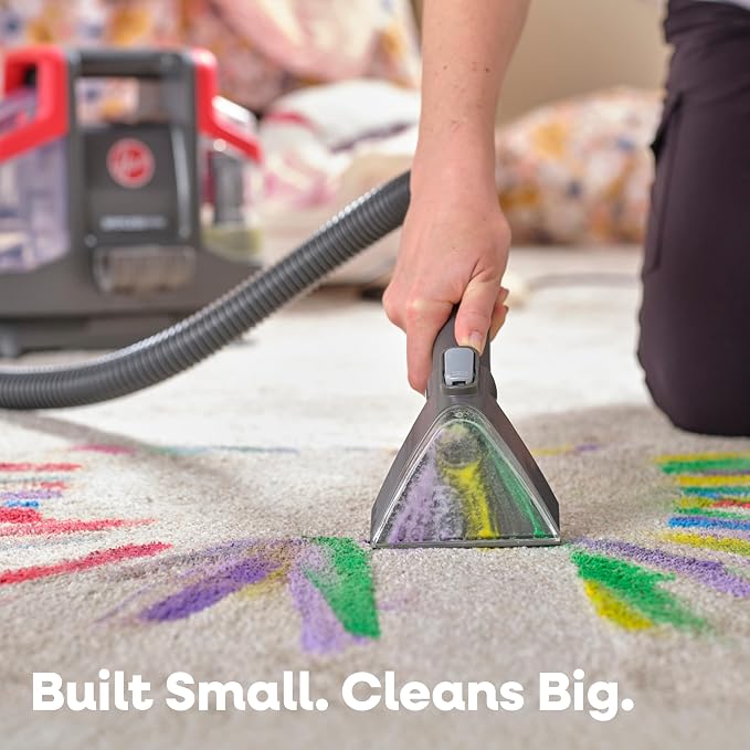 Hoover Mini Spot Portable Spot Cleaner FH12300, Carpet and Upholstery Cleaner for Stairs, Furniture, Pet Messes and Cars, Compact Design, Easy Fill Tank, Self-Cleaning Hose, Lightweight