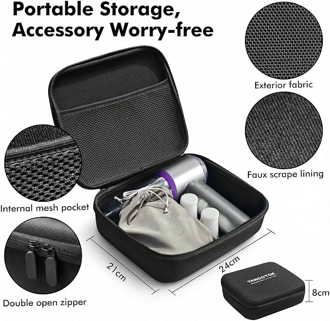 Car Vacuum Portable Cordless, 20000Pa 4-in-1 Handheld Cleaner & Air Duster, 80000RPM Brushless Motor, Type-C Charging, HEPA Filter, Storage Case for Car Home Office (Purple)