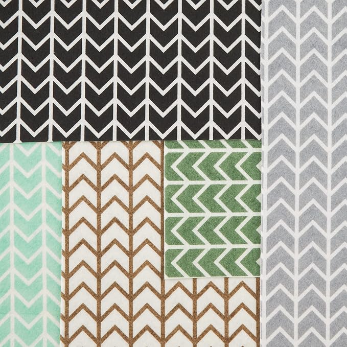 DII Fridge & Shelf Liner Collection Non-Adhesive, Cut to fit, Machine Washable, 12x20, Gray Herringbone, 2 Piece