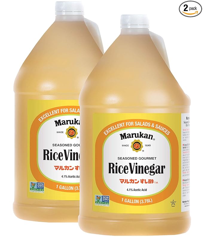 Marukan Seasoned Gourmet Rice Vinegar, 1 Gallon (Pack of 2)