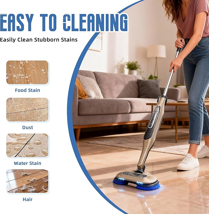2 Pack Steam Mop Replacement Brush Heads Compatible with Shark S7000/S8000 Series, Upgraded Heat-Resistant Nylon Bristles for Deep Cleaning Hardwood Tile Floors – Blue, Easy to Use