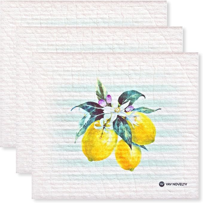 Swedish Dishcloths - 12 Pack | Made in Germany | Ultra-Absorbent, Reusable Cellulose Sponge Cloths for Kitchen | No-Odor, Eco-Friendly Cleaning Wipes | Water-Based Ink | Simplify