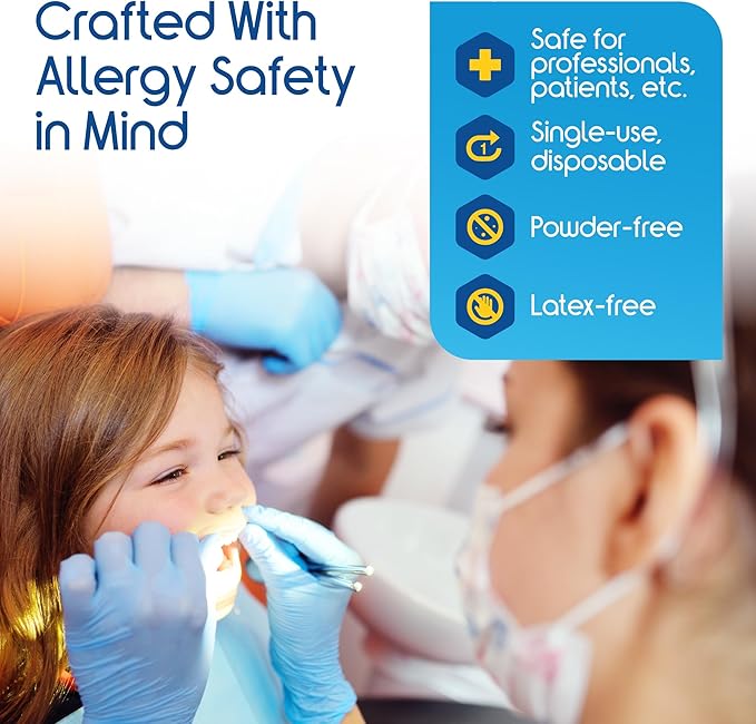 Inspire Nitrile Exam Gloves | The Original Quality Stretch Nitrile Light Blue | 4.5 Gloves Disposable Latex Free Medical EMT