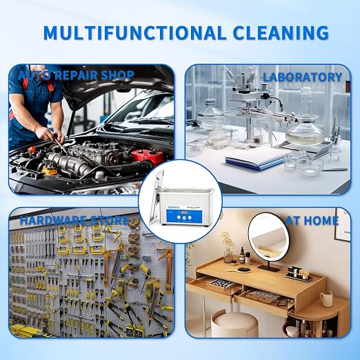 Ultrasonic Cleaner, 900ml Ultrasonic Jewelry Cleaner,Ultrasound Cavitation Machine Sonic Cleaner with Digital Timer for Cleaning,Jewelry, Parts,Dental Tool,Lab,Eyeglasses,etc.