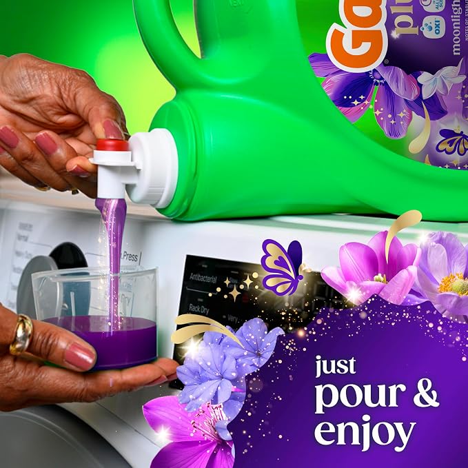 Gain Plus Liquid Laundry Detergent, Cleaner, Fresher, Now with Oxi, Moonlight Breeze Scent, 99 fl oz, 75 Loads