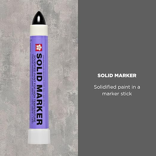 Sakura Solid Paint Markers - Permanent Marker Pens - Window, Wood & Glass Marker - Black Paint - 12 Pack