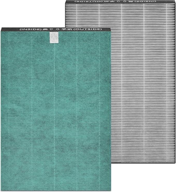 Filter Compatible with Sharp KC-850U & KC-C100U Air Purifier, H13 True HEPA Filter, Compared to Part # FZ-C100HFU, 2-Pack