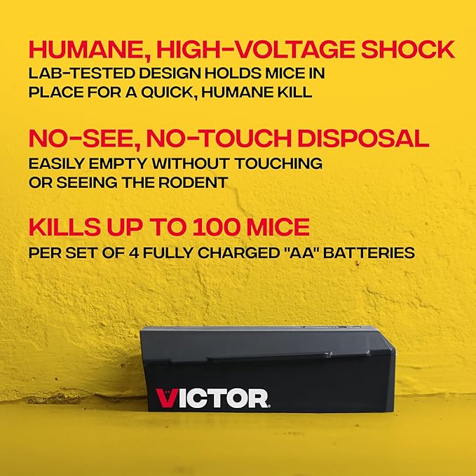 Victor Electronic Mouse Trap Humane Mouse Traps Indoor for Home - M250B - No Touch Electric Mouse Traps for Home