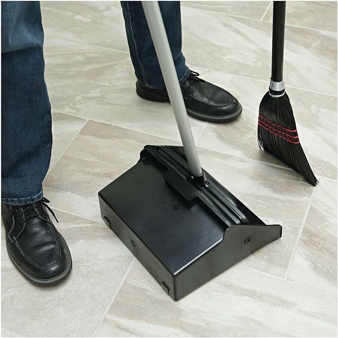 Boardwalk BWK951BP Flag Tipped Poly Bristle 37 in. - 38 in. Length Lobby Broom - Natural/Black (1 Dozen)