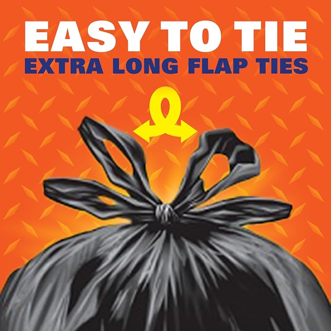 Hefty Heavy Duty Trash Bags, Large | 42 Gallon | For Contractors | 26 Count, Pack of 2
