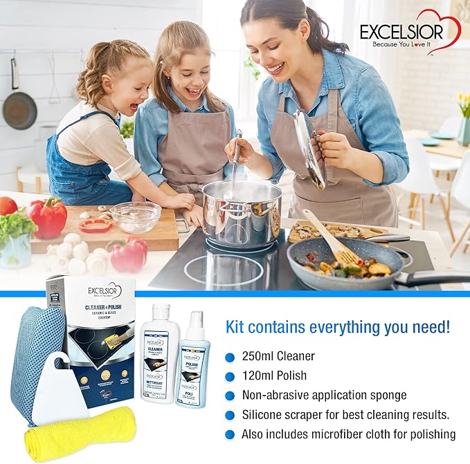 Excelsior HE Ceramic and Glass Cooktop Kit, 12.5 Ounce