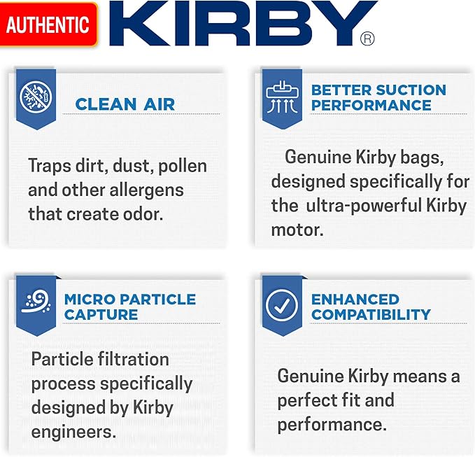 Kirby 204811 Filter Bag Six Pack Micron Magic HEPA (54 Bags)