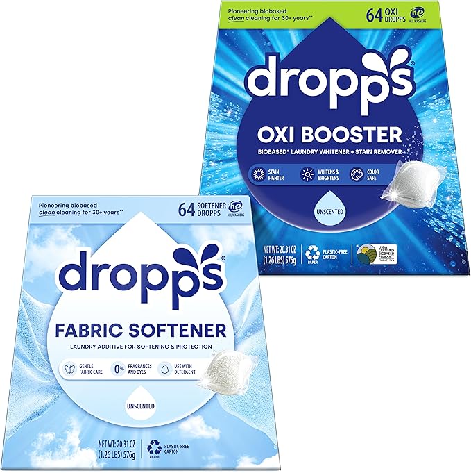 Dropps Unscented Bundle - Fabric Softener Pods & Oxi Booster Pods