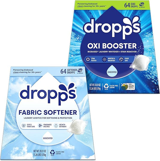 Dropps Unscented Bundle - Fabric Softener Pods & Oxi Booster Pods