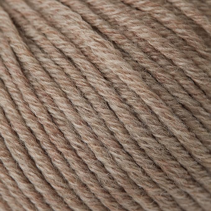 100% Merino Wool Yarn, 6-Ply Luxurious and Soft Yarn for Hand Knitting & Crocheting, 1.76 OZ/50g, 127 yds/116 Meters (Camel, 1 Ball)