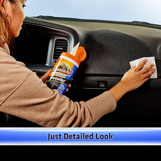 Armor All Car Protectant Wipes, Car Interior Cleaning Wipes for Cars, Trucks & Motorcycles, 25 Count Each, 150 Wipes Total (Pack of 6)
