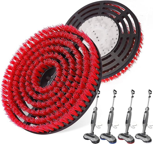 2PC S7001 Enhanced Replacement Brush Heads for Shark S8201/S7000 Series, for Deeper Cleaning of Hard Floors with Shark Steam Mops (Red)