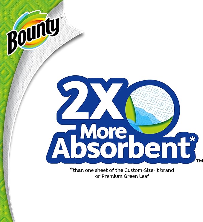 Bounty Select-A-Size Paper Towels, White, Giant Roll, 8 Rolls (Pack of 1)