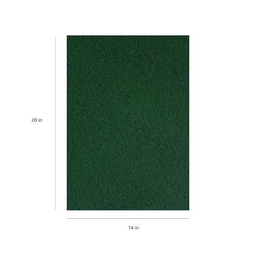 Americo Green Scrub Floor Pad, 14"x20", 5 Pads/Case, Cleaning Pad for Hard Surfaces, Made of 100% Recycled Content, USA Made