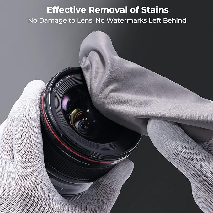 K&F Concept Professional Camera Lens Cleaner Kit - 20ml Sensor Cleaner + 24mm Double-Tipped Full Frame Sensor Cleaning Swabs. 10 Pack Lens Cleaning Cloth