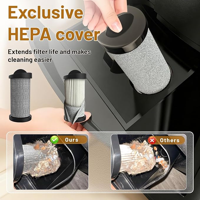 Upgraded Pro Touchless Auto Vacuum Dustpan with Dual Infrared Sensors, HEPA Protective Sleeves , Powerful Suction, Canister Vacuum Cleaner Trash Can, Ideal for Pet Hair, Salon, Kitchen & Home Cleaning