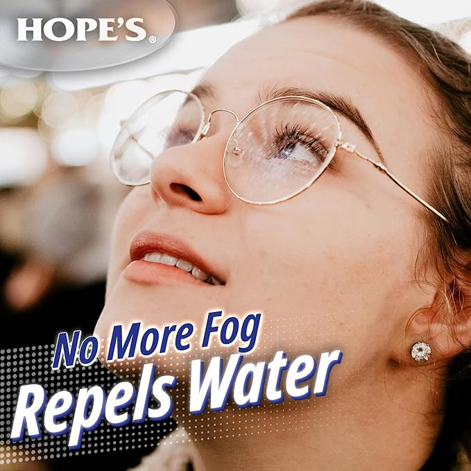 HOPE'S Perfect Glass Eyewear Cleaner - Eye Glass Cleaner for Glasses and Sunglasses - Anti Scratch and Anti Glare Lens Cleaner Spray, 4 Fl Oz, Pack of 1