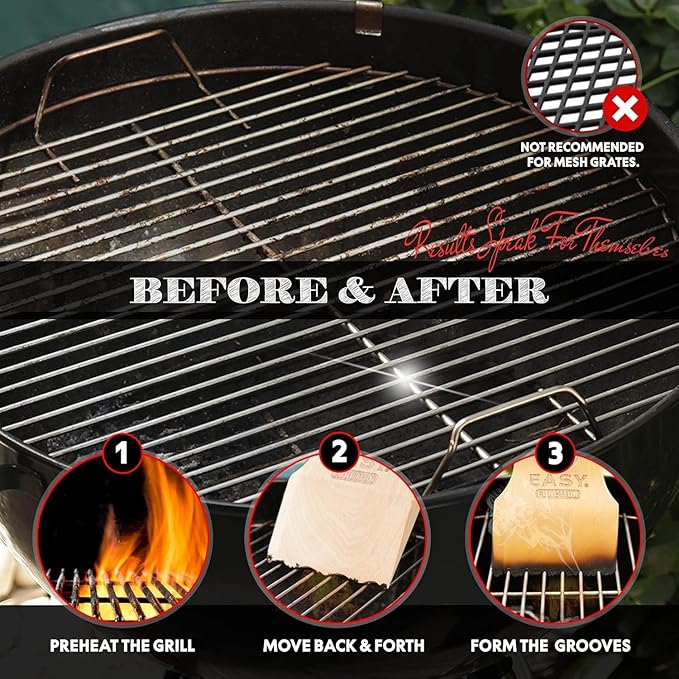 Wooden Grill Scraper 2-Pack – Natural Wood BBQ Cleaning Tools