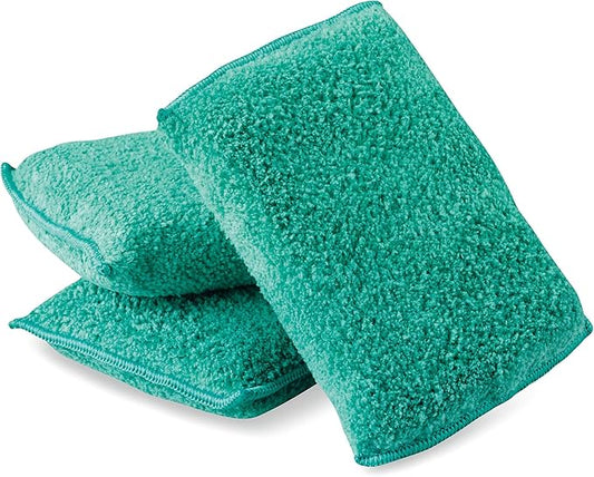 Griot's Garage Microfiber Cleaning Pads for Car Wash and Detailing, Scrub Sponge for Auto Interior and Exterior, Machine-Washable, Set of 3, 11242