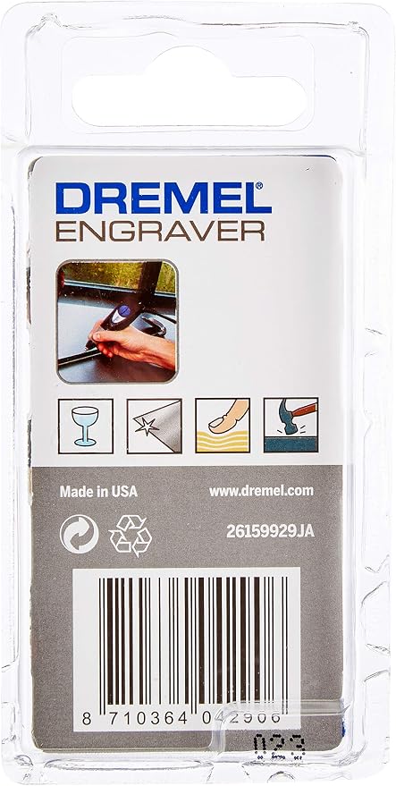 Dremel 3mm Diamond Reinforced Engraving Point for Hard Materials, Ideal for Glass and Stainless Steel, Suitable for Dremel 290 Engraver
