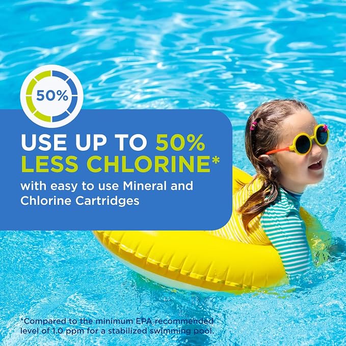 Flippin’ FROG Floating Sanitizer System for Pools 2,000 to 5,000 Gallons - Prefilled Floater with Sanitizing Minerals and Chlorine for Easy Pool Treatment & Maintenance - 4 Month Bundle
