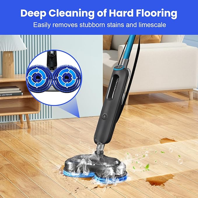 2 Pack New Upgrade Replacement Brush Heads for Bissell 3897A/3712C/3712W SpinWave SmartSteam Scrubbing Steam Mop, Professional Cleaning and Polishing, Deep Cleaning Hard Floors