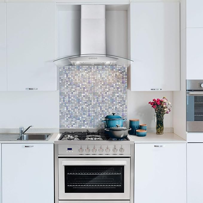 COSMO COS-668A900 36 in. Vista Collection 380 CFM Ducted Wall Mount Range Hood, Button Controls, LED Lights, Stainless Steel