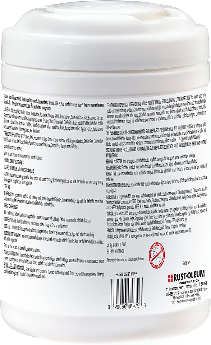 Krud Kutter Pro 367508 One Step Cleaner & Disinfectant Wipes, 160 Wipes (Pack of 2)
